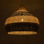 GLOBOSTAR® BARBADOS 01947 Boho Κρεμαστό Φωτιστικό Οροφής με Ντουί 1 x E27 AC 220-240V IP20 - Μπεζ & Λαδί - Μ60 x Π60 x Υ60cm - Image 3
