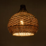 GLOBOSTAR® SEYCHELLES 01948 Boho Κρεμαστό Φωτιστικό Οροφής με Ντουί 1 x E27 AC 220-240V IP20 - Καφέ & Λαδί - Μ40 x Π40 x Υ40cm - Image 3
