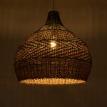 GLOBOSTAR® SEYCHELLES 01949 Boho Κρεμαστό Φωτιστικό Οροφής με Ντουί 1 x E27 AC 220-240V IP20 - Καφέ & Λαδί - Μ60 x Π60 x Υ60cm - Image 3
