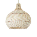 GLOBOSTAR® SANTACRUZ 01950 Boho Κρεμαστό Φωτιστικό Οροφής με Ντουί 1 x E27 AC 220-240V IP20 - Μπεζ & Καφέ - Μ40 x Π40 x Υ40cm - Image 2