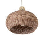 GLOBOSTAR® PANAMA 01952 Boho Κρεμαστό Φωτιστικό Οροφής με Ντουί 1 x E27 AC 220-240V IP20 - Μπεζ & Καφέ - Μ40 x Π40 x Υ34cm - Image 6