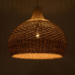 GLOBOSTAR® PANAMA 01953 Boho Κρεμαστό Φωτιστικό Οροφής με Ντουί 1 x E27 AC 220-240V IP20 - Μπεζ & Καφέ - Μ60 x Π60 x Υ60cm - Image 3