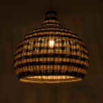 GLOBOSTAR® JAMAICA 01955 Boho Κρεμαστό Φωτιστικό Οροφής με Ντουί 1 x E27 AC 220-240V IP20 - Μπεζ & Λαδί - Μ60 x Π60 x Υ60cm - Image 3