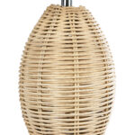 GLOBOSTAR® HASUMI 01956 Boho Επιτραπέζιο Φωτιστικό Πορτατίφ με Ντουί 1 x E27 AC 220-240V IP20 - Μπεζ - Μ23 x Π23 x Υ40cm - Image 6