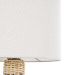 GLOBOSTAR® HASUMI 01959 Boho Επιτραπέζιο Φωτιστικό Πορτατίφ με Ντουί 1 x E27 AC 220-240V IP20 - Μπεζ & Λευκό - Μ30 x Π30 x Υ50cm - Image 5