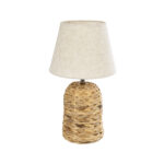GLOBOSTAR® HOLOKAI 01960 Boho Επιτραπέζιο Φωτιστικό Πορτατίφ με Ντουί 1 x E27 AC 220-240V IP20 - Μπεζ & Λευκό - Μ23 x Π23 x Υ40cm - Image 2