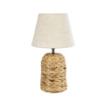 GLOBOSTAR® HOLOKAI 01960 Boho Επιτραπέζιο Φωτιστικό Πορτατίφ με Ντουί 1 x E27 AC 220-240V IP20 - Μπεζ & Λευκό - Μ23 x Π23 x Υ40cm - Image 3