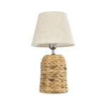 GLOBOSTAR® HOLOKAI 01960 Boho Επιτραπέζιο Φωτιστικό Πορτατίφ με Ντουί 1 x E27 AC 220-240V IP20 - Μπεζ & Λευκό - Μ23 x Π23 x Υ40cm - Image 4