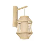 GLOBOSTAR® TULUM 01971 Boho Φωτιστικό Τοίχου - Απλίκα με Ντουί 1 x E27 AC 220-240V IP20 - Μπεζ - Μ24 x Π32 x Υ55cm