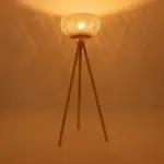 GLOBOSTAR® POPPY 01983 Boho Επιδαπέδιο Φωτιστικό με Ντουί 1 x E27 AC 220-240V IP20 - Μπεζ - Μ58 x Π58 x Υ143cm - Image 3