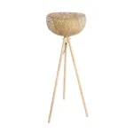 GLOBOSTAR® POPPY 01983 Boho Επιδαπέδιο Φωτιστικό με Ντουί 1 x E27 AC 220-240V IP20 - Μπεζ - Μ58 x Π58 x Υ143cm - Image 5
