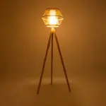 GLOBOSTAR® POPPY 01985 Boho Επιδαπέδιο Φωτιστικό με Ντουί 1 x E27 AC 220-240V IP20 - Μπεζ - Μ58 x Π58 x Υ151cm - Image 3
