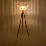 GLOBOSTAR® POPPY 01986 Boho Επιδαπέδιο Φωτιστικό με Ντουί 1 x E27 AC 220-240V IP20 - Μπεζ - Μ58 x Π58 x Υ141cm - Image 3