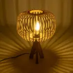 GLOBOSTAR® CHORD 01990 Boho Επιτραπέζιο Φωτιστικό Πορτατίφ με Ντουί 1 x E27 AC 220-240V IP20 - Μπεζ - Μ31 x Π31 x Υ43cm - Image 2