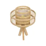 GLOBOSTAR® TULUM 01991 Boho Επιτραπέζιο Φωτιστικό Πορτατίφ με Ντουί 1 x E27 AC 220-240V IP20 - Μπεζ - Μ30 x Π30 x Υ41cm - Image 5