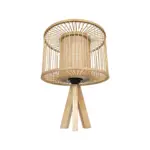 GLOBOSTAR® TULUM 01993 Boho Επιτραπέζιο Φωτιστικό Πορτατίφ με Ντουί 1 x E27 AC 220-240V IP20 - Μπεζ - Μ30 x Π30 x Υ40cm - Image 4