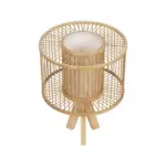 GLOBOSTAR® TULUM 01993 Boho Επιτραπέζιο Φωτιστικό Πορτατίφ με Ντουί 1 x E27 AC 220-240V IP20 - Μπεζ - Μ30 x Π30 x Υ40cm - Image 5