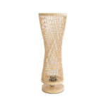 GLOBOSTAR® ROWAN 01994 Boho Επιτραπέζιο Φωτιστικό Πορτατίφ με Ντουί 1 x E27 AC 220-240V IP20 - Μπεζ - Μ17 x Π17 x Υ42cm - Image 3