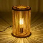 GLOBOSTAR® NOMAD 02000 Boho Επιτραπέζιο Φωτιστικό Πορτατίφ με Ντουί 1 x E27 AC 220-240V IP20 - Μπεζ - Μ20 x Π20 x Υ30cm - Image 2