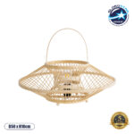 GLOBOSTAR® SORENIA 02005 Boho Επιτραπέζιο Φωτιστικό Πορτατίφ με Ντουί 1 x E27 AC 220-240V IP20 - Μπεζ - Μ50 x Π50 x Υ18cm