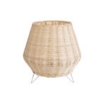GLOBOSTAR® BOLSON 02010 Boho Επιδαπέδιο Φωτιστικό με Ντουί 1 x E27 AC 220-240V IP20 - Μπεζ & Λευκό - Μ30 x Π30 x Υ30cm - Image 2