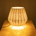GLOBOSTAR® BOLSON 02010 Boho Επιδαπέδιο Φωτιστικό με Ντουί 1 x E27 AC 220-240V IP20 - Μπεζ & Λευκό - Μ30 x Π30 x Υ30cm - Image 3