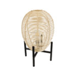GLOBOSTAR® NERINA 02014 Boho Επιτραπέζιο Φωτιστικό Πορτατίφ με Ντουί 1 x E27 AC 220-240V IP20 - Μπεζ & Μαύρο - Μ30 x Π30 x Υ50cm - Image 2