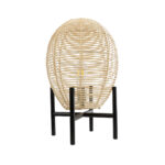 GLOBOSTAR® NERINA 02014 Boho Επιτραπέζιο Φωτιστικό Πορτατίφ με Ντουί 1 x E27 AC 220-240V IP20 - Μπεζ & Μαύρο - Μ30 x Π30 x Υ50cm - Image 4