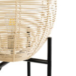 GLOBOSTAR® NERINA 02016 Boho Επιδαπέδιο Φωτιστικό με Ντουί 1 x E27 AC 220-240V IP20 - Μαύρο & Μπεζ - Μ40 x Π40 x Υ160cm - Image 5