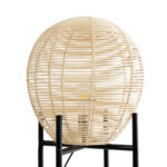 GLOBOSTAR® NERINA 02016 Boho Επιδαπέδιο Φωτιστικό με Ντουί 1 x E27 AC 220-240V IP20 - Μαύρο & Μπεζ - Μ40 x Π40 x Υ160cm - Image 6