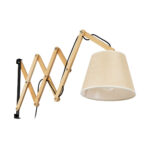GLOBOSTAR® TALISHA 02028 Μοντέρνο Φωτιστικό Τοίχου - Απλίκα με Ντουί 1 x E27 AC 220-240V IP20 - Μπεζ - Μ100 x Π15 x Υ36cm - Image 2