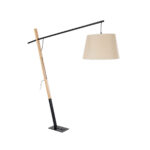 GLOBOSTAR® KELSIE 02030 Μοντέρνο Επιδαπέδιο Φωτιστικό με Ντουί 1 x E27 AC 220-240V IP20 - Μαύρο & Μπεζ - Μ40 x Π125 x Υ140cm - Image 2