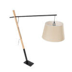 GLOBOSTAR® KELSIE 02030 Μοντέρνο Επιδαπέδιο Φωτιστικό με Ντουί 1 x E27 AC 220-240V IP20 - Μαύρο & Μπεζ - Μ40 x Π125 x Υ140cm - Image 5