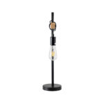 GLOBOSTAR® MINDELO 02032 Μοντέρνο Επιτραπέζιο Φωτιστικό Πορτατίφ με Ντουί 1 x E27 AC 220-240V IP20 - Μαύρο & Μπεζ - Μ25 x Π15 x Υ60cm - Image 4