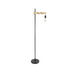 GLOBOSTAR® MINDELO 02033 Μοντέρνο Επιδαπέδιο Φωτιστικό με Ντουί 1 x E27 AC 220-240V IP20 - Μαύρο & Μπεζ - Μ35 x Π24 x Υ150cm - Image 2