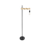 GLOBOSTAR® MINDELO 02033 Μοντέρνο Επιδαπέδιο Φωτιστικό με Ντουί 1 x E27 AC 220-240V IP20 - Μαύρο & Μπεζ - Μ35 x Π24 x Υ150cm - Image 5