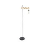 GLOBOSTAR® MINDELO 02033 Μοντέρνο Επιδαπέδιο Φωτιστικό με Ντουί 1 x E27 AC 220-240V IP20 - Μαύρο & Μπεζ - Μ35 x Π24 x Υ150cm - Image 6