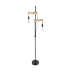 GLOBOSTAR® MINDELO 02034 Μοντέρνο Επιδαπέδιο Φωτιστικό με Ντουί 2 x E27 AC 220-240V IP20 - Μαύρο & Μπεζ - Μ40 x Π24 x Υ175cm - Image 5