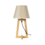 GLOBOSTAR® TAKIKO 02042 Μοντέρνο Επιτραπέζιο Φωτιστικό Πορτατίφ με Ντουί 1 x E27 AC 220-240V IP20 - Μπεζ - Μ25 x Π25 x Υ48cm - Image 4