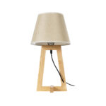 GLOBOSTAR® TAKIKO 02042 Μοντέρνο Επιτραπέζιο Φωτιστικό Πορτατίφ με Ντουί 1 x E27 AC 220-240V IP20 - Μπεζ - Μ25 x Π25 x Υ48cm - Image 5