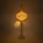 GLOBOSTAR® ALADDIN 02052 Boho Επιδαπέδιο Φωτιστικό με Ντουί 1 x E27 AC 220-240V IP20 - Μπεζ - Μ60 x Π60 x Υ180cm - Image 3