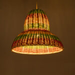 GLOBOSTAR® CABALLEROS 02057 Boho Κρεμαστό Φωτιστικό Οροφής με Ντουί 1 x E27 AC 220-240V IP20 - Πολύχρωμο - Μ40 x Π40 x Υ30cm - Image 3