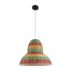 GLOBOSTAR® CABALLEROS 02057 Boho Κρεμαστό Φωτιστικό Οροφής με Ντουί 1 x E27 AC 220-240V IP20 - Πολύχρωμο - Μ40 x Π40 x Υ30cm - Image 4