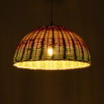 GLOBOSTAR® CABALLEROS 02060 Boho Κρεμαστό Φωτιστικό Οροφής με Ντουί 1 x E27 AC 220-240V IP20 - Πολύχρωμο - Μ40 x Π40 x Υ20cm - Image 3