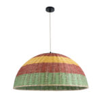 GLOBOSTAR® CABALLEROS 02061 Boho Κρεμαστό Φωτιστικό Οροφής με Ντουί 1 x E27 AC 220-240V IP20 - Πολύχρωμο - Μ70 x Π70 x Υ34cm - Image 4