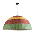 GLOBOSTAR® CABALLEROS 02062 Boho Κρεμαστό Φωτιστικό Οροφής με Ντουί 1 x E27 AC 220-240V IP20 - Πολύχρωμο - Μ100 x Π100 x Υ53cm - Image 4