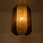 GLOBOSTAR® SALERNO 02076 Boho Κρεμαστό Φωτιστικό Οροφής με Ντουί 1 x E27 AC 220-240V IP20 - Μπεζ & Καφέ - Μ50 x Π50 x Υ80cm - Image 3