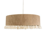 GLOBOSTAR® PUERTORICO 02095 Boho Κρεμαστό Φωτιστικό Οροφής με Ντουί 3 x E27 AC 220-240V IP20 - Μπεζ - Μ80 x Π80 x Υ27cm - Image 5