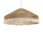 GLOBOSTAR® PUERTORICO 02099 Boho Κρεμαστό Φωτιστικό Οροφής με Ντουί 3 x E27 AC 220-240V IP20 - Μπεζ & Λευκό - Μ80 x Π80 x Υ35cm - Image 2