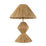 GLOBOSTAR® LUANA 02107 Boho Επιτραπέζιο Φωτιστικό Πορτατίφ με Ντουί 1 x E27 AC 220-240V IP20 - Μπεζ - Μ40 x Π40 x Υ50cm - Image 4